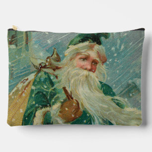 Pochette À Accessoires Cartes de vœux de Noël-Retro Père Noël