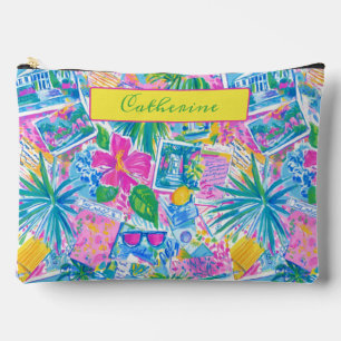 Pochette À Accessoires Cartes postales personnalisées de plage tropicale
