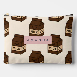 Pochette À Accessoires Carton de lait au chocolat doux personnalisé