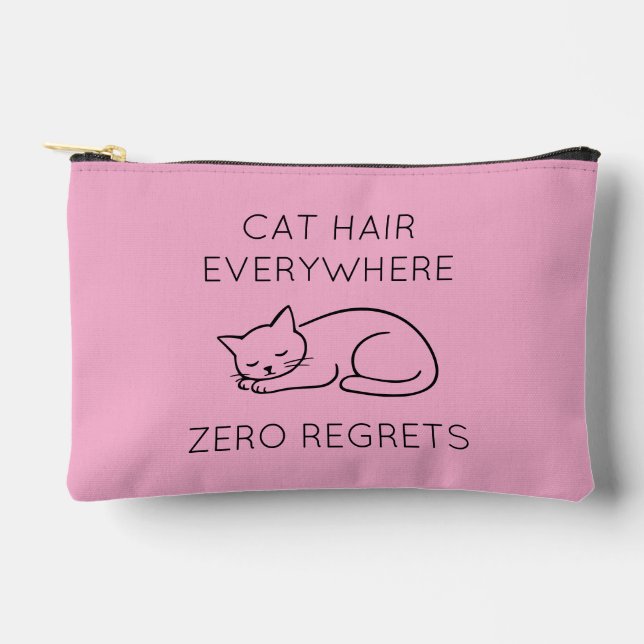 Pochette À Accessoires Cat hair everywhere zero regrets (Recto)