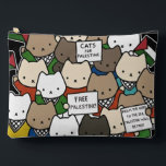 Pochette À Accessoires Cats for Palestine – Kawaii Cats for Justice<br><div class="desc">Show your support with this powerful yet adorable Palestine-themed graphic design featuring a colony of kawaii cats holding Palestinian flags and signs like “Free Palestine” and “From the River to the Sea.” This unique political solidarity artwork blends cute cat art with a meaningful message of justice, human rights, and freedom....</div>