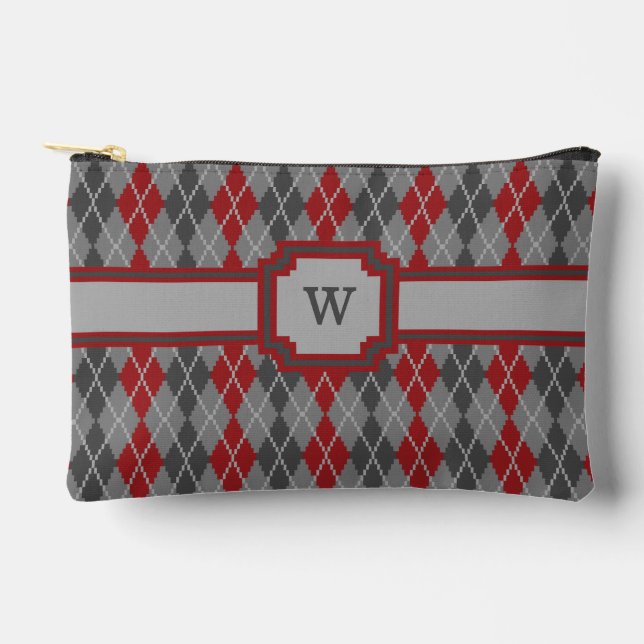 Pochette À Accessoires Cendres et Braises Argyle (Recto)