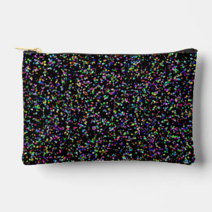 Pochette À Accessoires Cercles colorés bulles sur motif unique noir