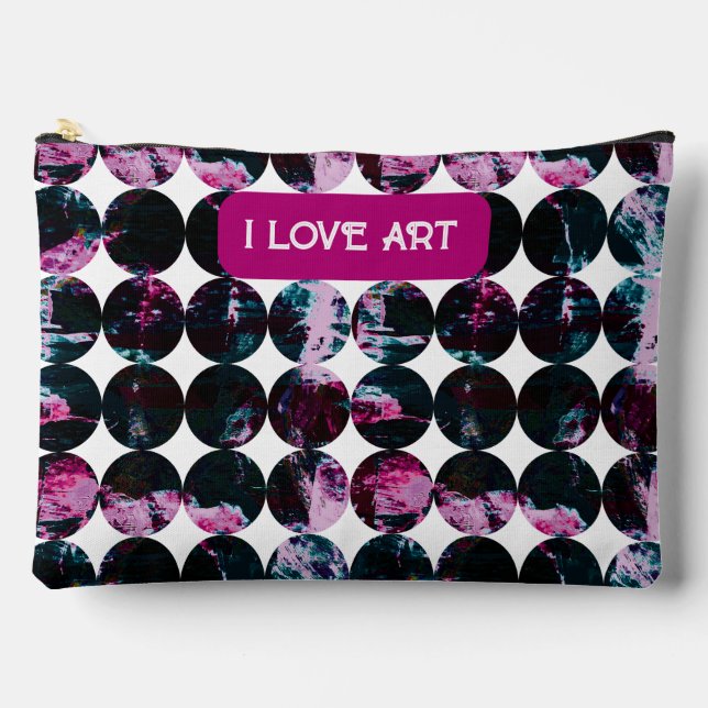 Pochette À Accessoires Cercles de grunge. (Recto)