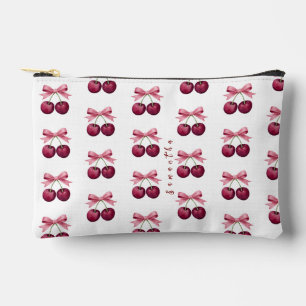 Pochette À Accessoires Cerise mignonne avec motif de nœud