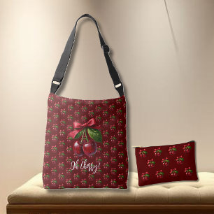Pochette À Accessoires Cerises avec un bow