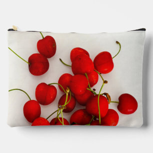 Pochette À Accessoires Cerises rouges à la lumière naturelle Pose sur bla