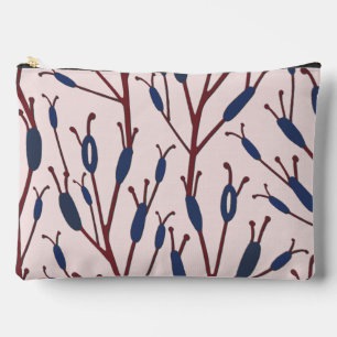 Pochette À Accessoires Champ de félins de chat contre un champ de pinkish