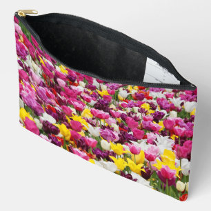 Pochette À Accessoires champ plein de tulipes