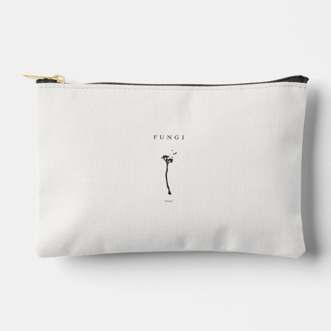 Pochette À Accessoires champignons esthétique minimal art linéaire concep (Recto)