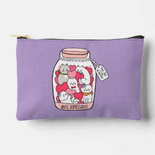 Pochette À Accessoires Chat Antidépresseur Cadeau Drôle pour Amateur de C