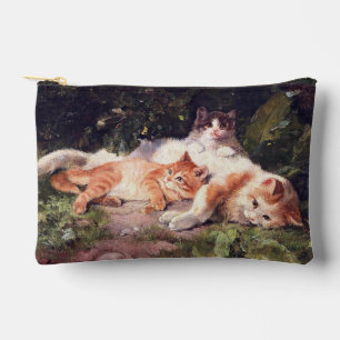 Pochette À Accessoires Chat avec Kittens Art