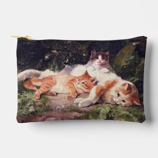 Pochette À Accessoires Chat avec Kittens Art (Recto)