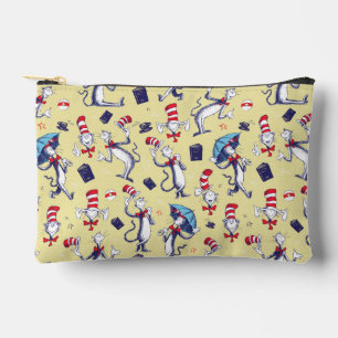 Pochette À Accessoires Chat dans le Chapeau   Motif Jaune