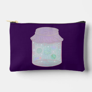 Pochette À Accessoires Chat Galaxie dans un Pot   Art de Chat Spatial Kaw