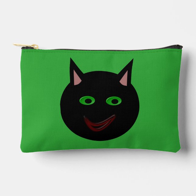Pochette À Accessoires Chat noir d'Halloween (Recto)