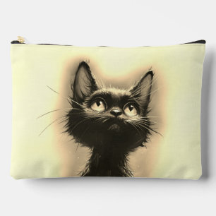 Pochette À Accessoires Chat noir enchanté doré