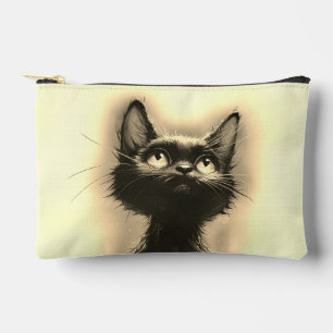 Pochette À Accessoires Chat noir enchanté doré