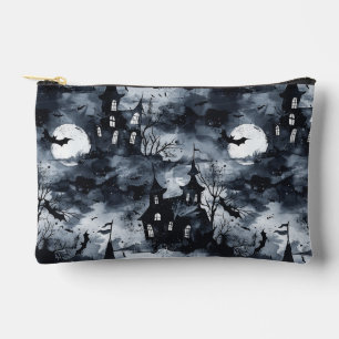 Pochette À Accessoires Château d'Halloween avec lune et chauves-souris go