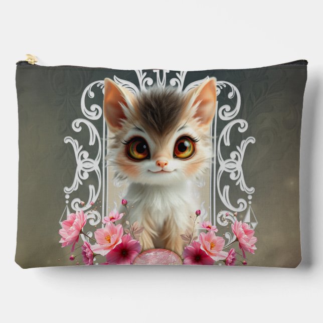 Pochette À Accessoires Chaton envoûtant, moelleux (Recto)