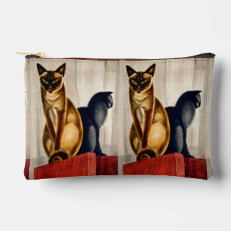 Pochette À Accessoires Chats Art Déco
