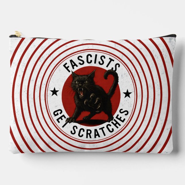 Pochette À Accessoires Chats contre les fascistes (Recto)