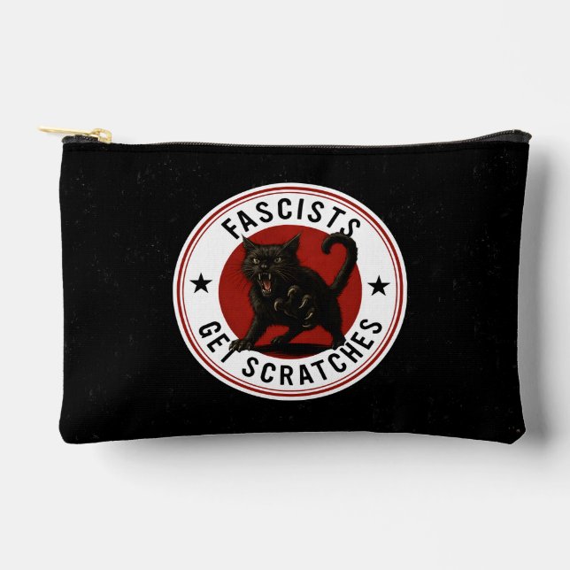 Pochette À Accessoires Chats contre les fascistes (Recto)
