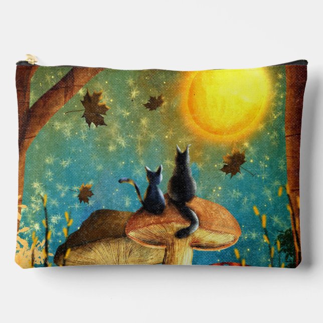 Pochette À Accessoires Chats de champignons (Recto)