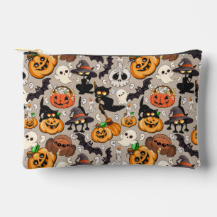 Pochette À Accessoires Chats drôles de Halloween Fête