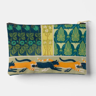 Pochette À Accessoires Chats et fleurs Art Nouveau