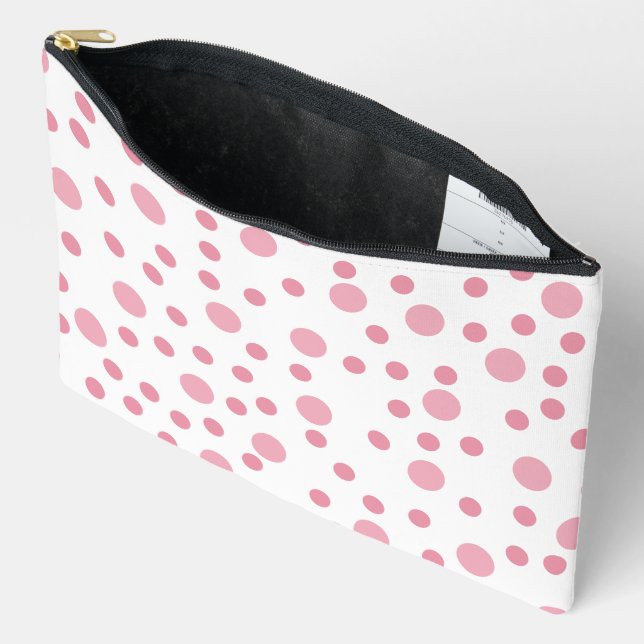 Pochette À Accessoires Chaussettes à pois roses (Ouvrir)