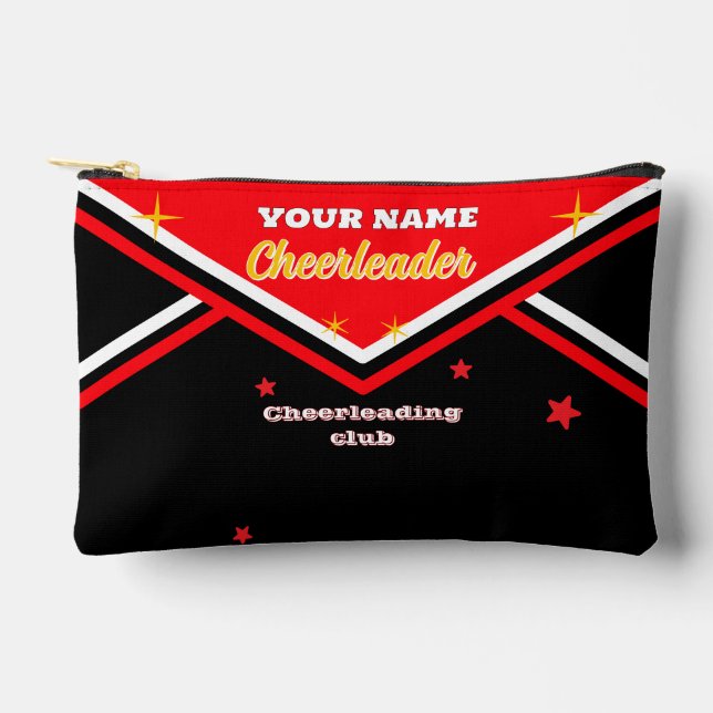 Pochette À Accessoires cheerleader bag, personalize red, white & black du (Recto)