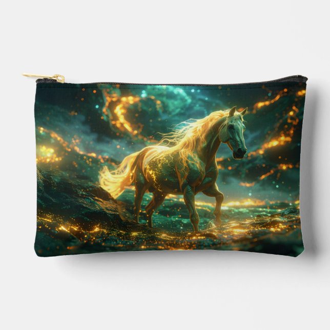 POCHETTE À ACCESSOIRES CHEVAL DE FEU - ZODIAQUE CHINOIS -  (Recto)