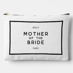 Pochette À Accessoires Chic Français Noir & Blanc Mère De La Mariée
