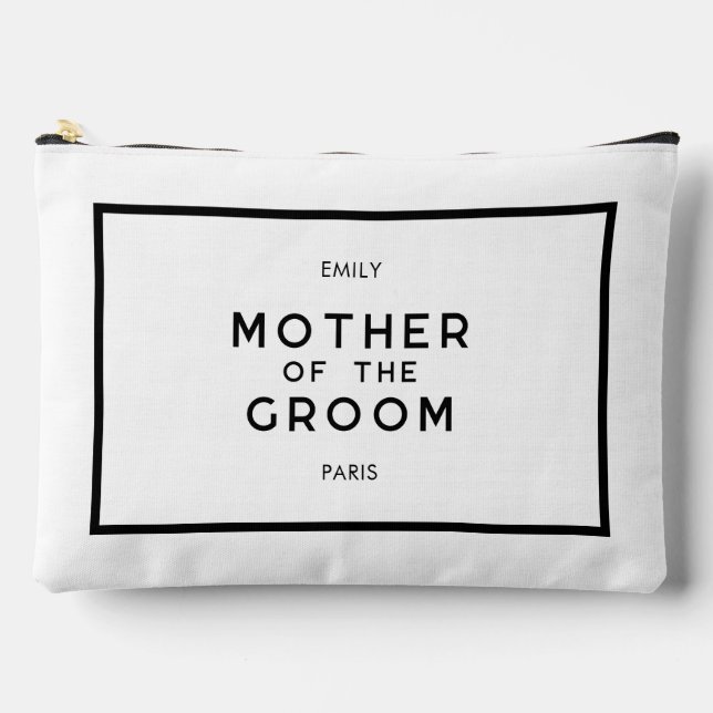 Pochette À Accessoires Chic Français Noir & Blanc Mère De La Salle (Recto)