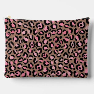 Pochette À Accessoires Chic mocha mousse rose noir léopard motif
