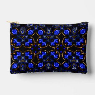 Pochette À Accessoires Chic stylish Girly Blue & Gold Dot Art