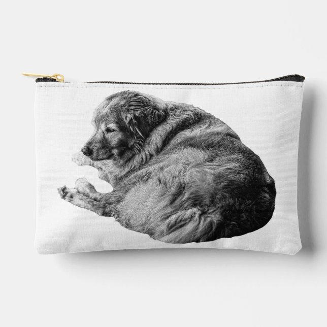 Pochette À Accessoires Chien à Fourrure Lisse Offre un Accessoire de Vaca (Recto)