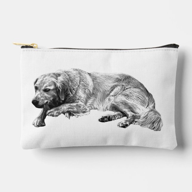 Pochette À Accessoires Chien à fourrure paisible inspire des rituels mati (Recto)