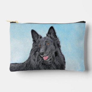 Pochette À Accessoires Chien de peinture noir de berger belge Groenendael