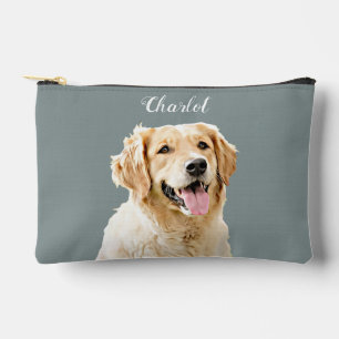 Pochette À Accessoires Chien d'or retriever personnalisé Chien dessiné pe