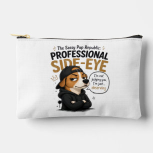 Pochette À Accessoires Chien drôle qui regarde du coin de l'œil - "Je ne 