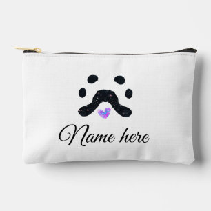 Pochette À Accessoires Chien patte noir animal ajouter nom texte animal p
