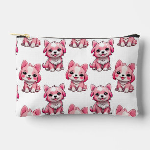 Pochette À Accessoires Chien rose Motif design - blanc