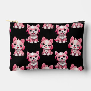 Pochette À Accessoires Chien rose Motif design - Noir