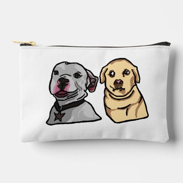 Pochette À Accessoires Chiens Mignons Mèmes (Recto)