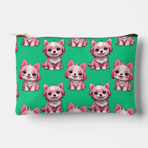 Pochette À Accessoires Chiens roses mignons - Vert