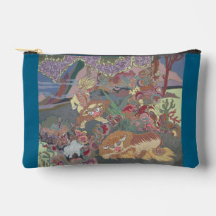 Pochette À Accessoires Chiens stylisés jouant dans le jardin