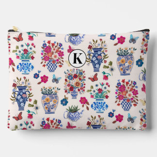 Pochette À Accessoires Chinoiserie Floral Monogram Cosmetic Makeup Bag