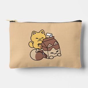 Pochette À Accessoires Chocolat Lait En Sirotant Sur Le Bonheur – Nourrit